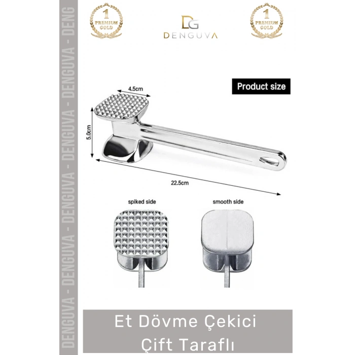 #EtDövmeÇekici Profesyonel Alüminyum Mutfak Gereci Kaliteli Kasap Tipi Et Dövme Çekici Çift Taraflı