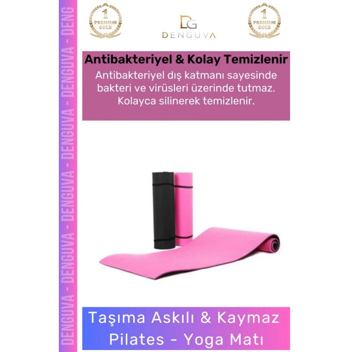 #YogaMİnderi Taşıma Askılı Dayanıklı Konfor Kamp Pilates Fitness Meditasyon Minderi 65mm Mat