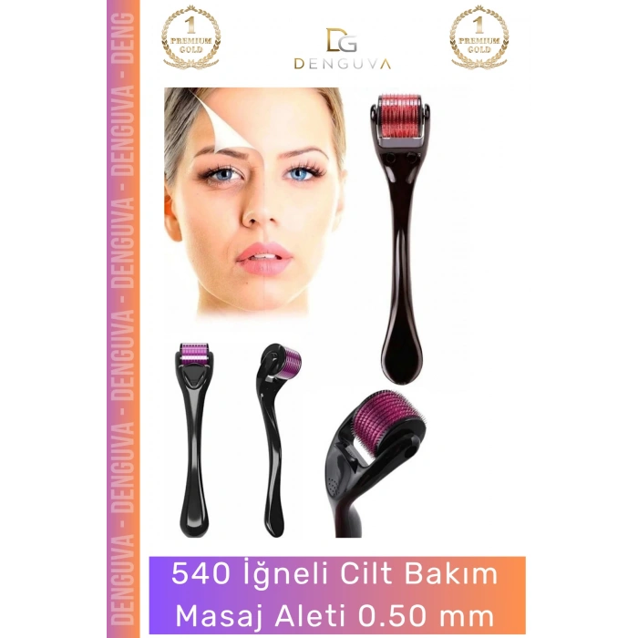 #CiltBakım Titanyum İğneli Derma Roller Cilt Bakım 540 İğne Anti Aging Yenileme Masaj Aleti 0,50 mm