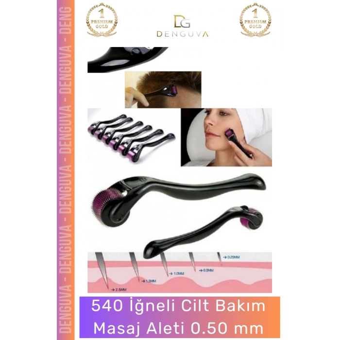 #CiltBakım Titanyum İğneli Derma Roller Cilt Bakım 540 İğne Anti Aging Yenileme Masaj Aleti 0,50 mm