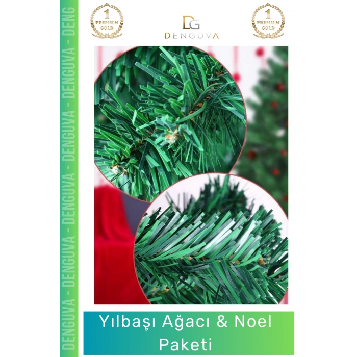 #YılbaşıAğacı Yeni Lüks Şık Dekoratif Yapay Çam Ağacı Yeşil Sık Yapraklı Noel Paketi 150 Cm 220 Dal