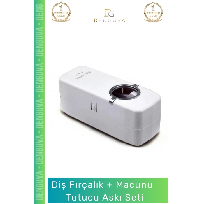 #MacunTutucu Otomatik Diş Macunu Sıkacağı Hijyenik Banyo Düzenleyici Pratik Vantuzlu 5 Adet Fırçalık Askı Seti
