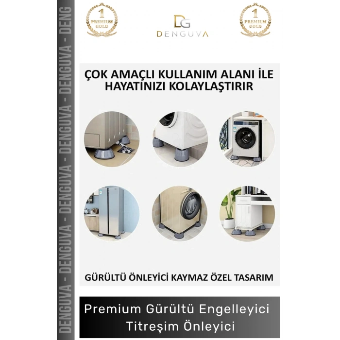 #TabanSabitleyici Çamaşır Makinesi Anti Titreşim Pedi Gürültü Emici Kaymaz Taban Sabit 4 Adet Ayak Pedleri
