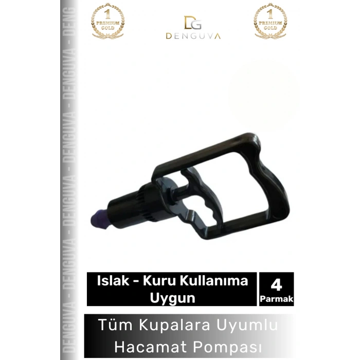 #Hacamat Pompası 4 Parmak Islak Kuru Kupaya Uyumlu Standart Profesyonel Uygun Dayanıklı Hacamat Pompası