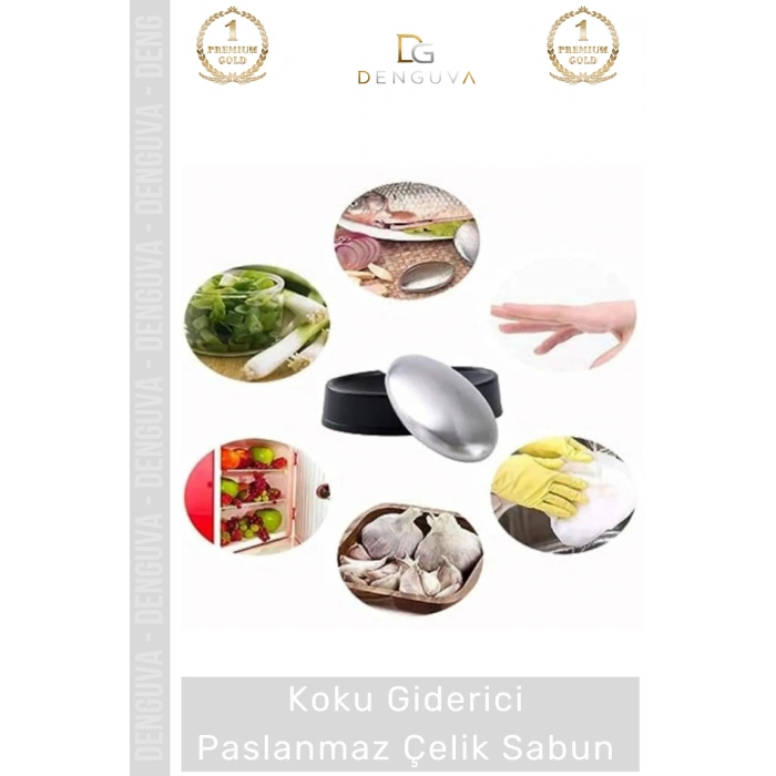#MetalSabun Kaliteli Paslanmaz Çelik 304 Sınıfı Mutfak Soğan Sarımsak Balık Koku Giderici Metal Sabun - 1 Adet
