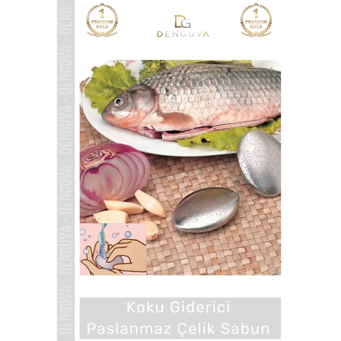 #MetalSabun Kaliteli Paslanmaz Çelik 304 Sınıfı Mutfak Soğan Sarımsak Balık Koku Giderici Metal Sabun - 1 Adet