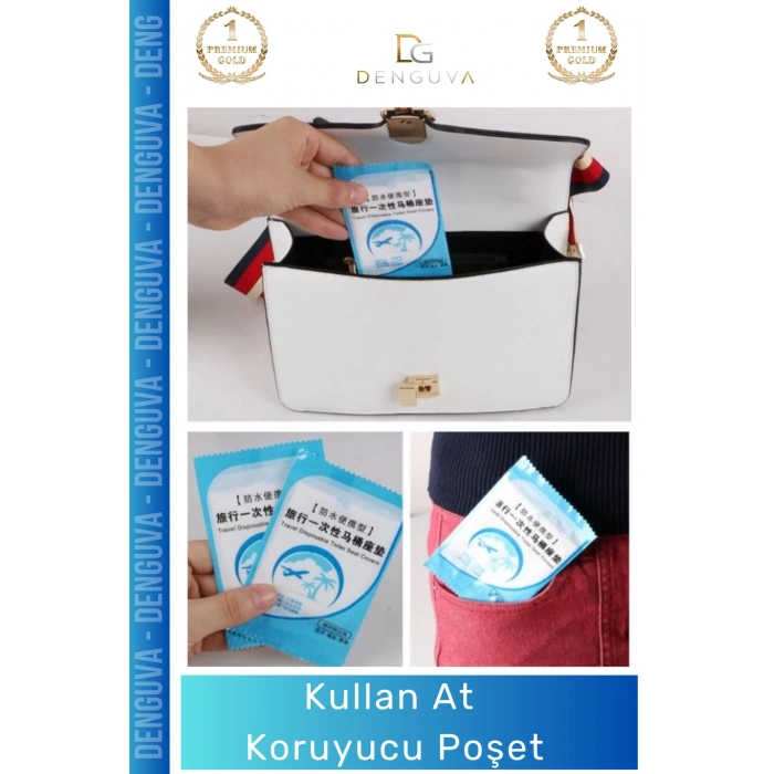 #KlozetKapakPoşeti Hijyenik Tek Kullanımlık Pratik Sağlıklı Seyahat Tipi Klozet Kapağı Poşeti - 50 Adet