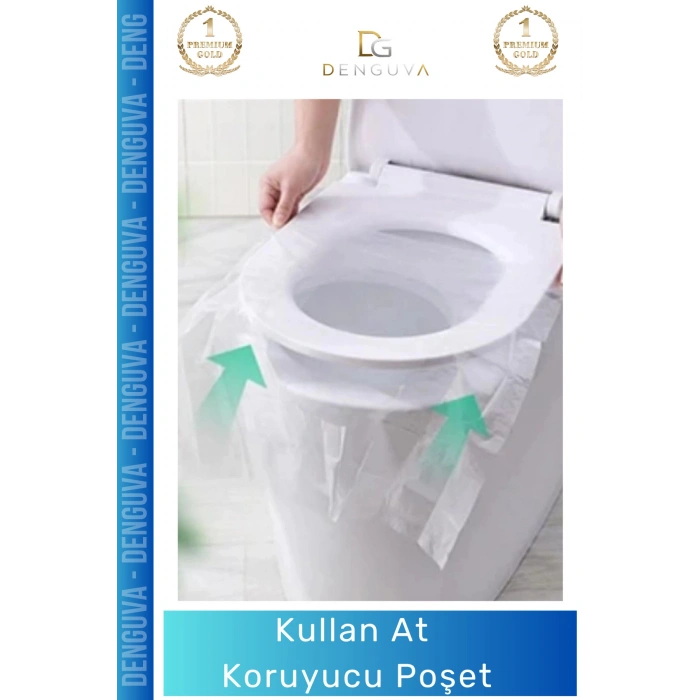 #KlozetKapakPoşeti Hijyenik Tek Kullanımlık Pratik Sağlıklı Seyahat Tipi Klozet Kapağı Poşeti - 50 Adet