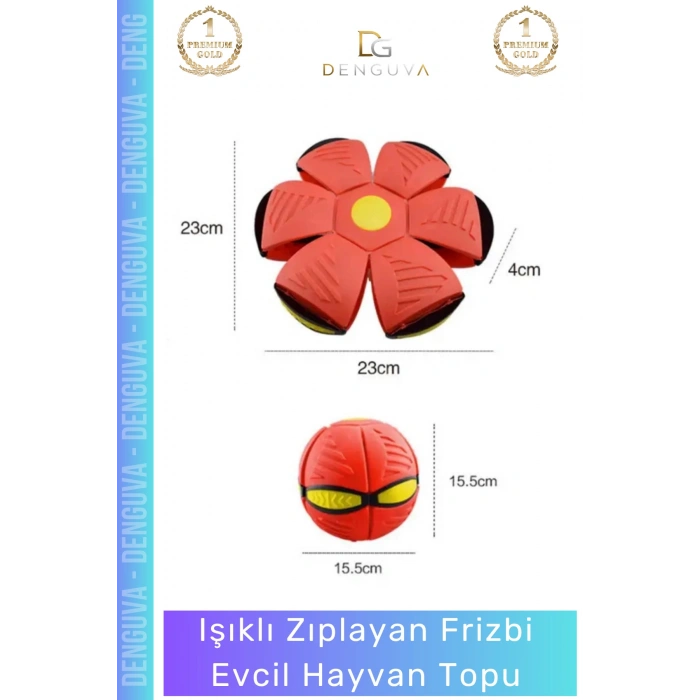 #Frizbi Işıklı Zıplayan Köpek Oyuncağı İnteraktif Esnek Dayanıklı Parlayan Frizbi Evcil Hayvan Topu - 1 Adet