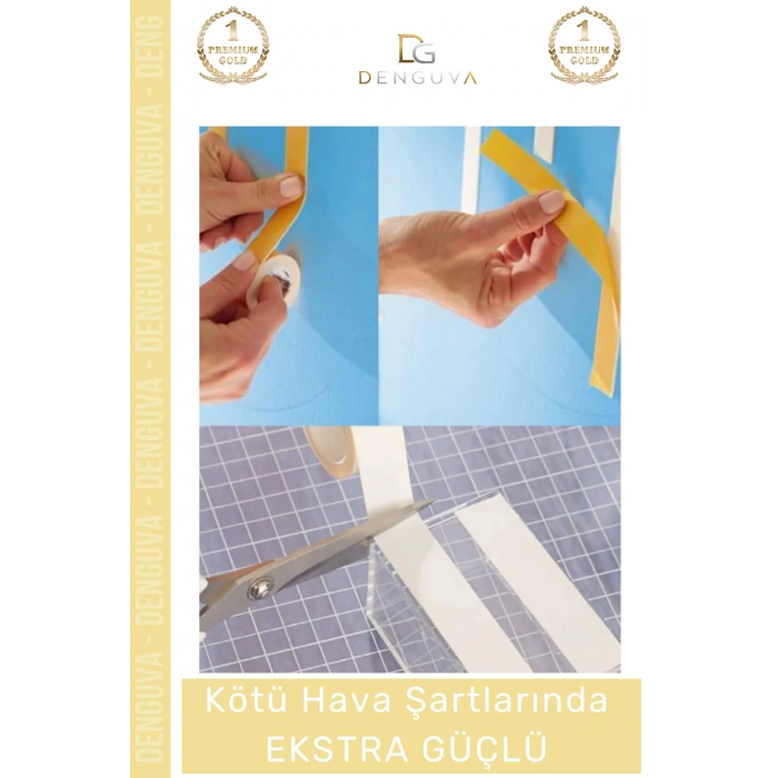 #KöpükBant Güçlü Yapışkanlı 18mm 2 Metre Duvar Tablo Poster Montaj Rulo Çift Taraflı Köpük Bant