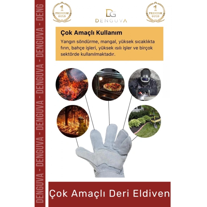 #YanmazEldiven Isıya Dayanıklı Yanmaz Su Geçirmez Ergonomik Standart Sanayi İş Çok Amaçlı Deri Eldiven