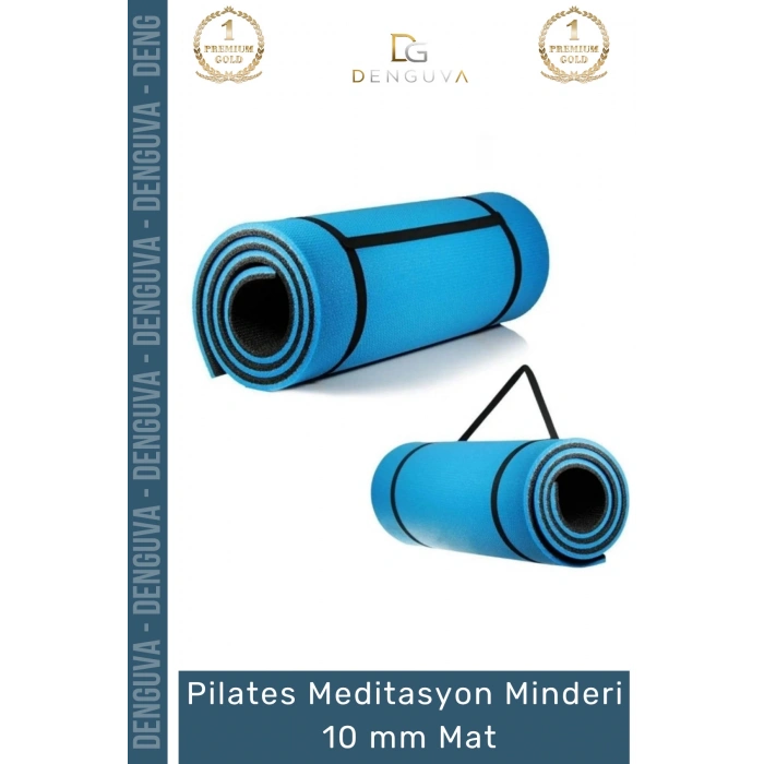 #YogaMatı Taşıma Askılı Dayanıklı Uzun Ömürlü Konfor Serisi Meditasyon Minderi 10 mm Mat