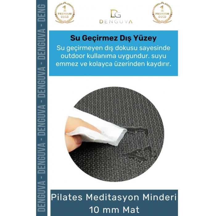 #YogaMatı Taşıma Askılı Dayanıklı Uzun Ömürlü Konfor Serisi Meditasyon Minderi 10 mm Mat
