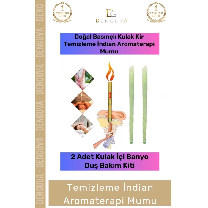 #KulakMumu Doğal Vakum Etkili Kulak Temizleme Aparatı Hijyenik Rahatlatıcı Aromaterapi Mumu 2 Adet
