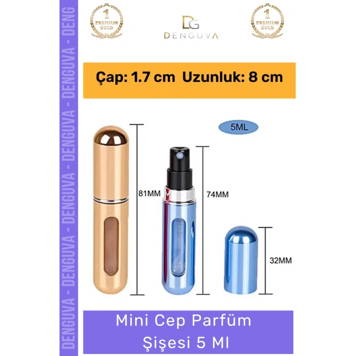 #ParfümŞişesi Doldurulabilir Taşınabilir Mini Seyahat Çantası Tipi Patentli Kapak Cep Parfüm Şişesi 5 Ml
