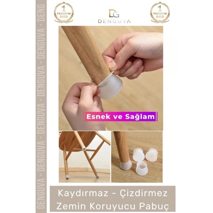 #MasaPabucu Silikon Sandalye Masa Mobilya Koruyucu Kaydırmaz Zemin Çizilmez Pabuç Ayak Kılıf 12 Adet