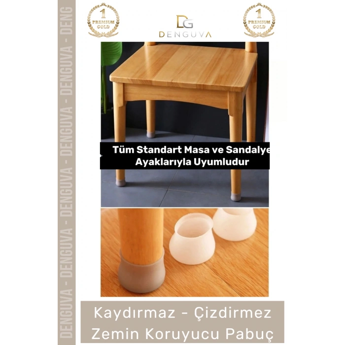 #MasaPabucu Silikon Sandalye Masa Mobilya Koruyucu Kaydırmaz Zemin Çizilmez Pabuç Ayak Kılıf 12 Adet