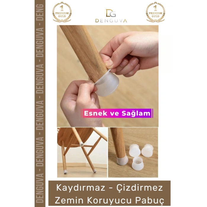 #MasaPabucu Silikon Mobilya Koruyucu Sandalye Çizik Önleyici Gürültü Kesici Pabuç Ayak Kılıf 12 Adet