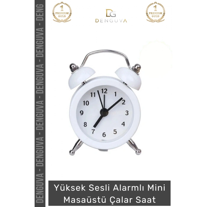 #ÇalarSaat Premium Sessiz Akar Mekanizma Şık Ofis Salon Komodin Hediyelik Analog Dekoratif Çalar Saat