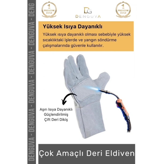 #YanmazEldiven Isıya Dayanıklı Yanmaz A Kalite Lamineli Su Geçirmez Pütürlü Konforlu Çok Amaçlı Deri Eldiven