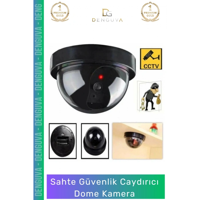#DomeKamera Sensörlü Hareket Algılayıcı Kırmızı Ledli Işıklı Güvenlik Caydırıcı Dome Kamera