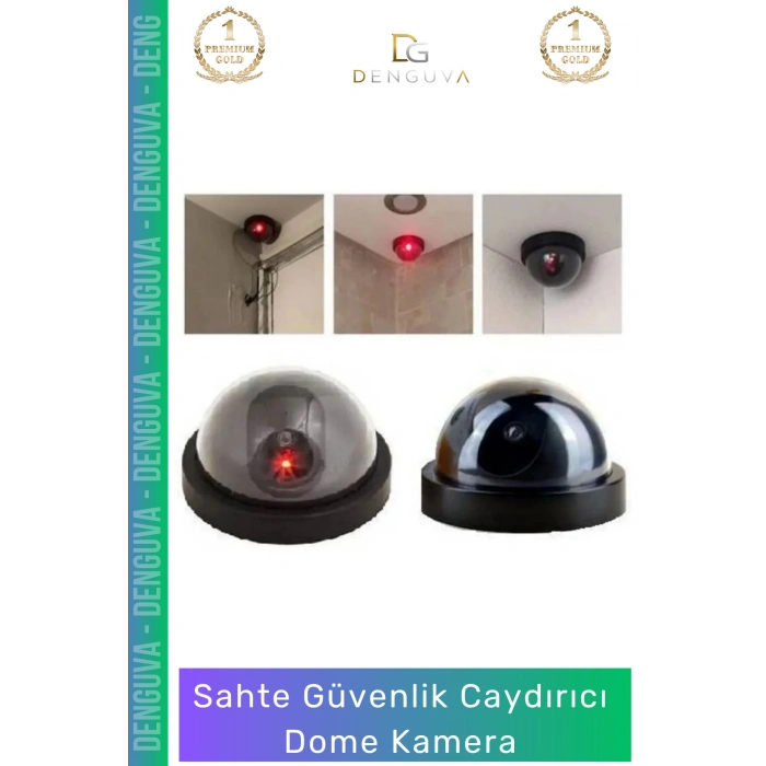 #DomeKamera Sensörlü Hareket Algılayıcı Kırmızı Ledli Işıklı Güvenlik Caydırıcı Dome Kamera