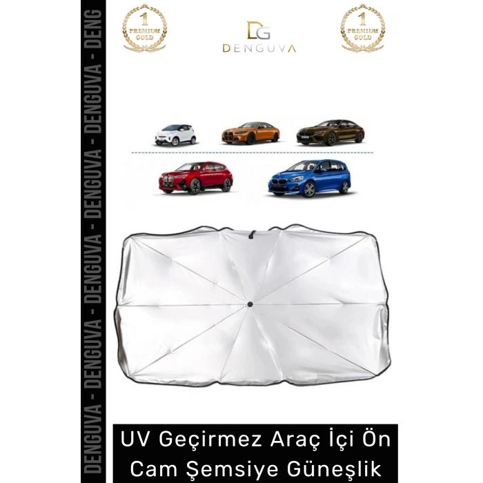 #CamGüneşlik Titanyum Gümüş Kaplı UV Koruyucu Isı Yalıtımlı Katlanır Araç Ön Cam Şemsiye Güneşlik