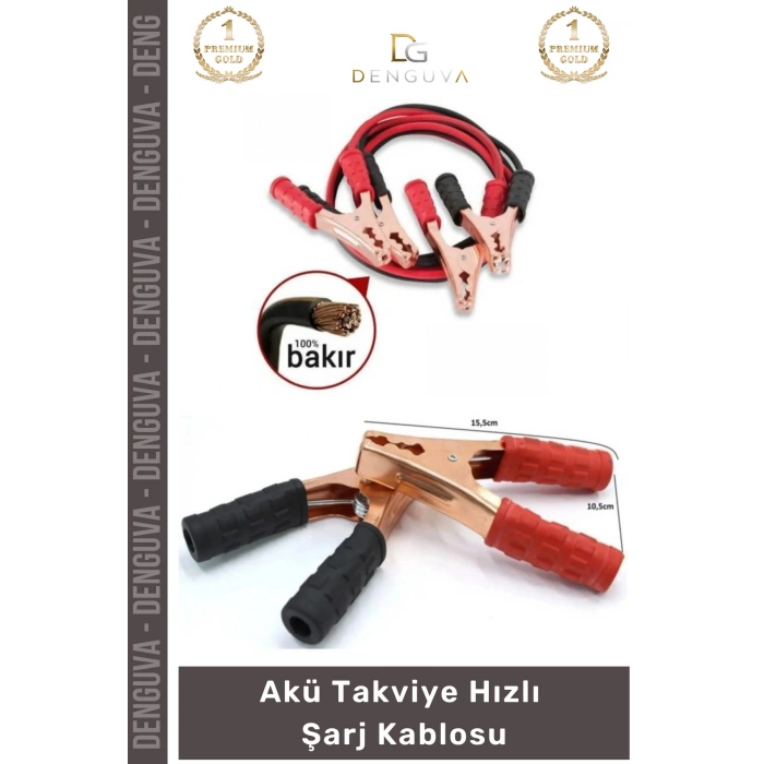 #AküTakviye Bakır Kalın 1200 Amper Güçlü Profesyonel Oto Araç Akü Takviye Hızlı Şarj Kablosu