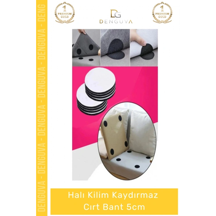 #HalıKaydırmaz Halı Kaydırmaz Pedi Zemin Tutucu Kilim Sabitleyici Yapışkanlı Yıkanabilir 10 Adet Cırt Bant