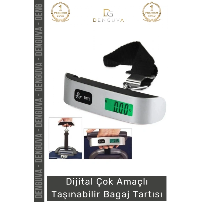#BagajTartısı Dijital Hassas Terazi LCD Ekranlı Portatif El Kantarı ABS Gövdeli Hafif Bagaj Tartısı Max 50 Kg