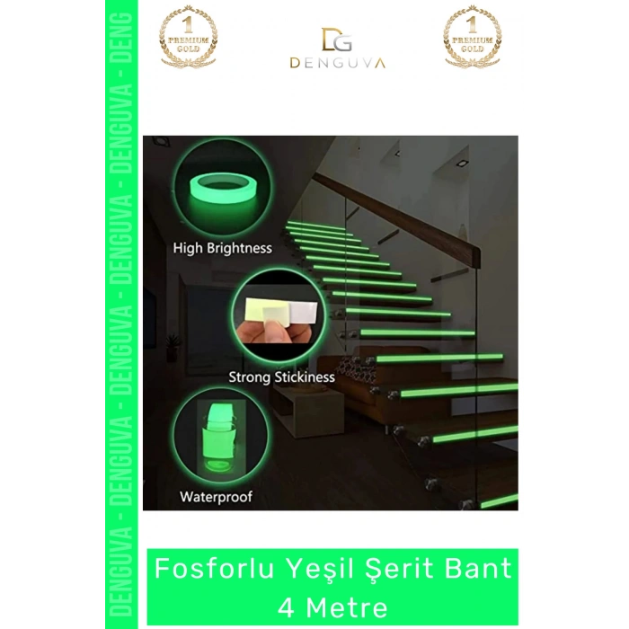 #FosforluBant Işıldayan Photoluminescent İş Güvenliği Acil Çıkış Yönlendirme Fosforlu Yeşil Şerit Bant