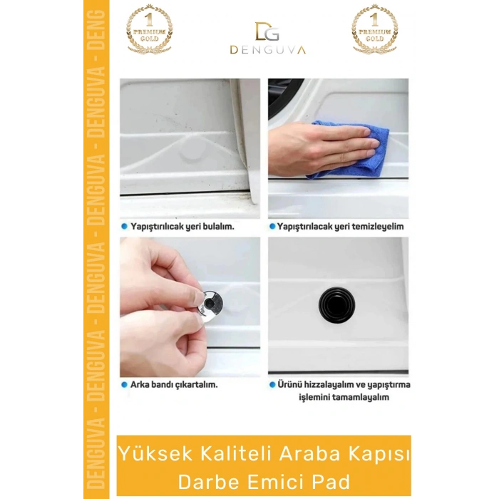 #KoruyucuPad Araba Kapı Bagaj Kenar Koruyucu Ses Kesici Silikon Oto Aksesuar Darbe Emici Pad Seti