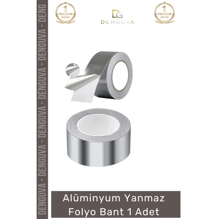 #FolyoBant Yanmaz Alüminyum Isıya Dayanıklı Yalıtım Odaklı Güçlü Folyo Bant 44mm 20mt 1 Adet