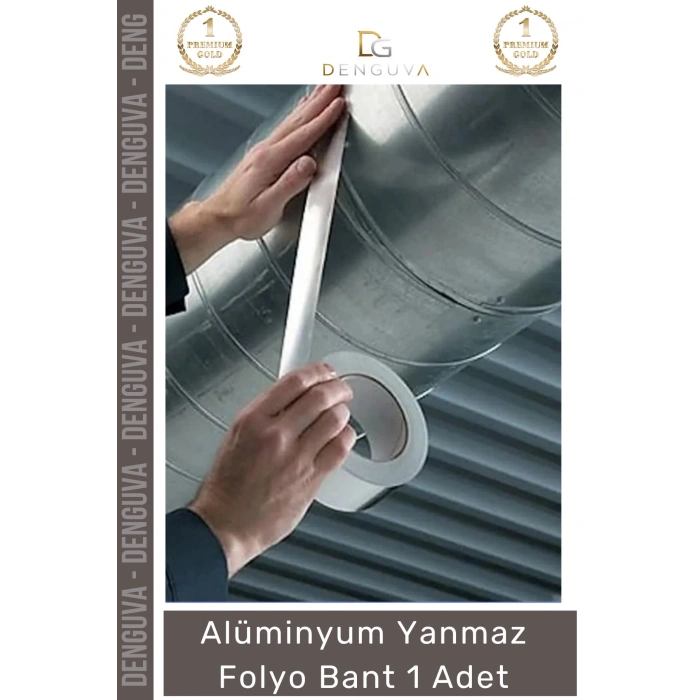 #FolyoBant Yanmaz Alüminyum Isıya Dayanıklı Yalıtım Odaklı Güçlü Folyo Bant 44mm 20mt 1 Adet