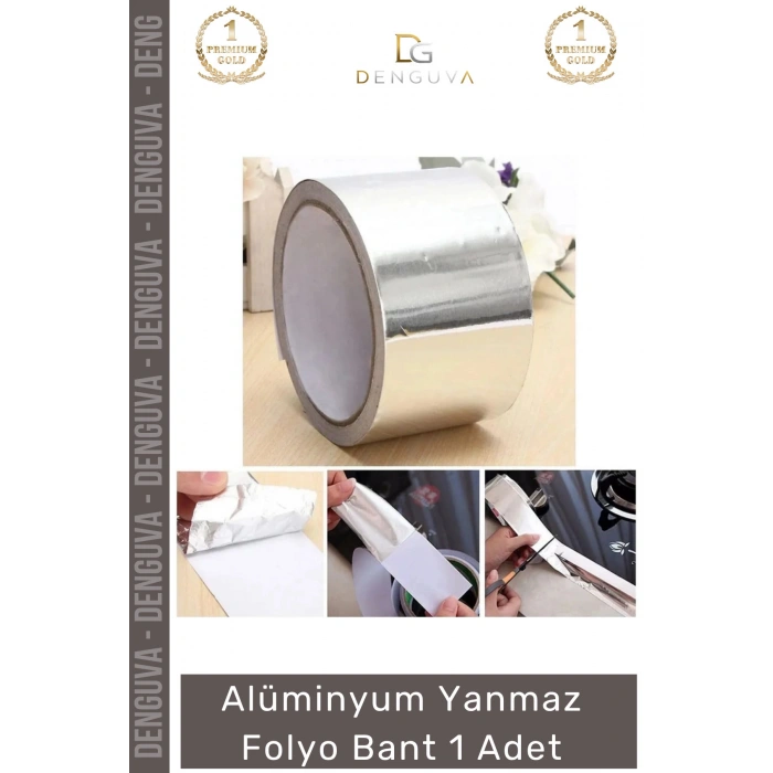 #FolyoBant Yanmaz Alüminyum Isıya Dayanıklı Yalıtım Odaklı Güçlü Folyo Bant 44mm 20mt 1 Adet