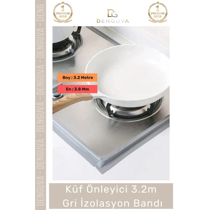 #İzolasyoBandı Su Sızdırmaz Lavabo Küvet Kenar Bandı 32 Mt İthal PE Malzeme Gri İzolasyon Bant 1 Adet