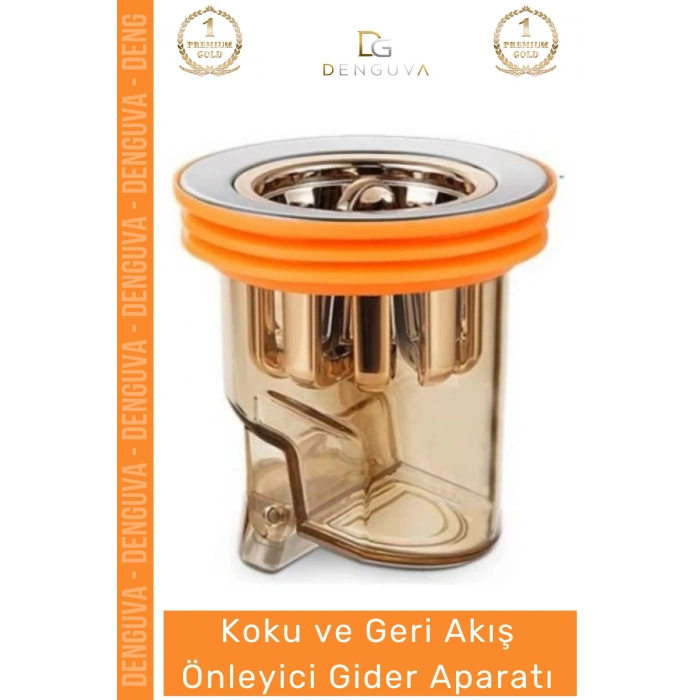 #GiderAparatı Koku Geri Akış Önleyici Lavabo Mutfak Banyo Sızdırmaz Çelik Akış Önleyici Gider Aparatı