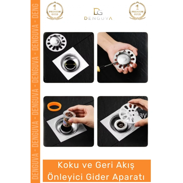 #GiderAparatı Koku Geri Akış Önleyici Lavabo Mutfak Banyo Sızdırmaz Çelik Akış Önleyici Gider Aparatı