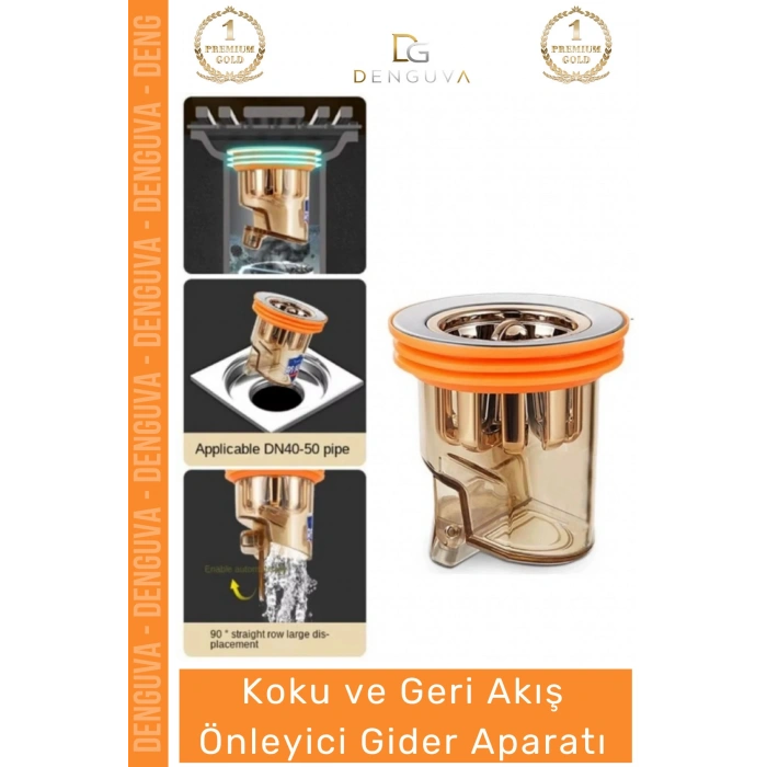 #GiderAparatı Koku Geri Akış Önleyici Lavabo Mutfak Banyo Sızdırmaz Çelik Akış Önleyici Gider Aparatı