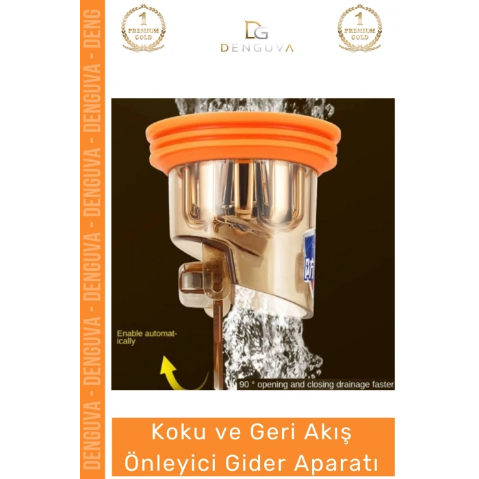 #GiderAparatı Koku Geri Akış Önleyici Lavabo Mutfak Banyo Sızdırmaz Çelik Akış Önleyici Gider Aparatı