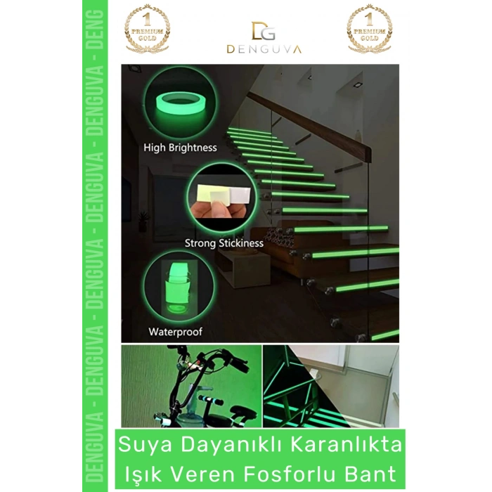 #ReflektörBant Fosforlu Yeşil Fotolümen Acil Çıkış Güvenlik Şeridi Kendinden Yapışkanlı Reflektör Bant