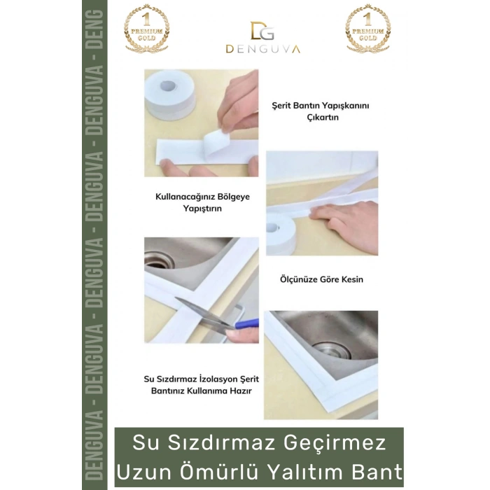 #İzolasyonBant Su Sızdırmaz Lavabo Küvet Kenar Bandı İthal Mutfak Banyo Önleyici 3.2m İzolasyon Bant