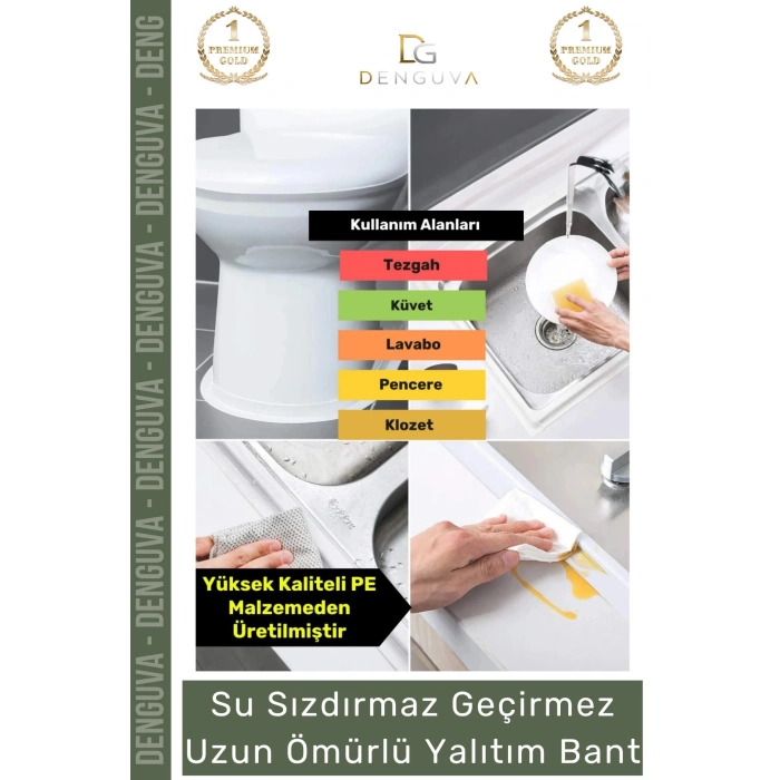 #İzolasyonBant Su Sızdırmaz Lavabo Küvet Kenar Bandı İthal Mutfak Banyo Önleyici 3.2m İzolasyon Bant