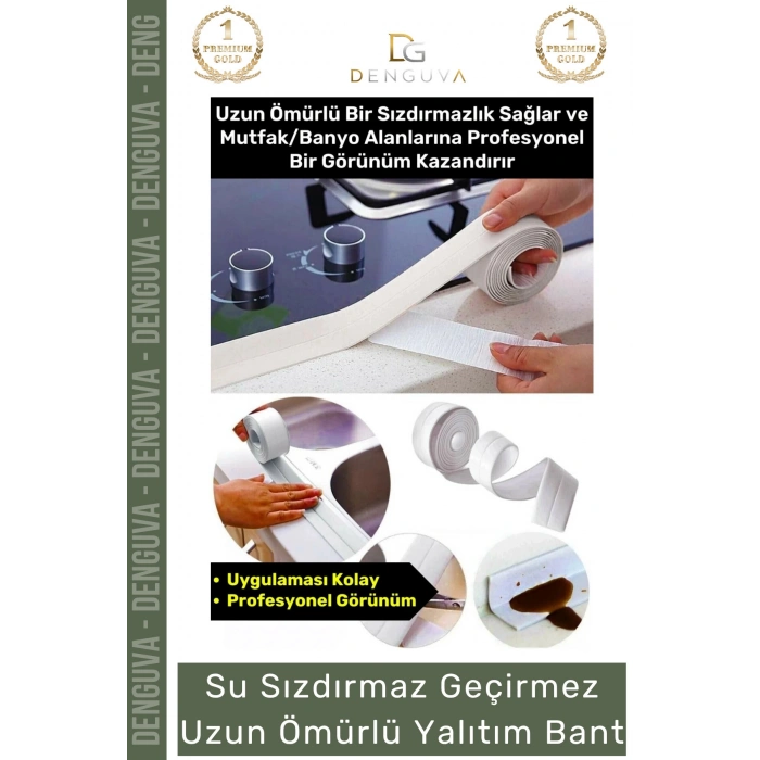 #İzolasyonBant Su Sızdırmaz Lavabo Küvet Kenar Bandı İthal Mutfak Banyo Önleyici 3.2m İzolasyon Bant