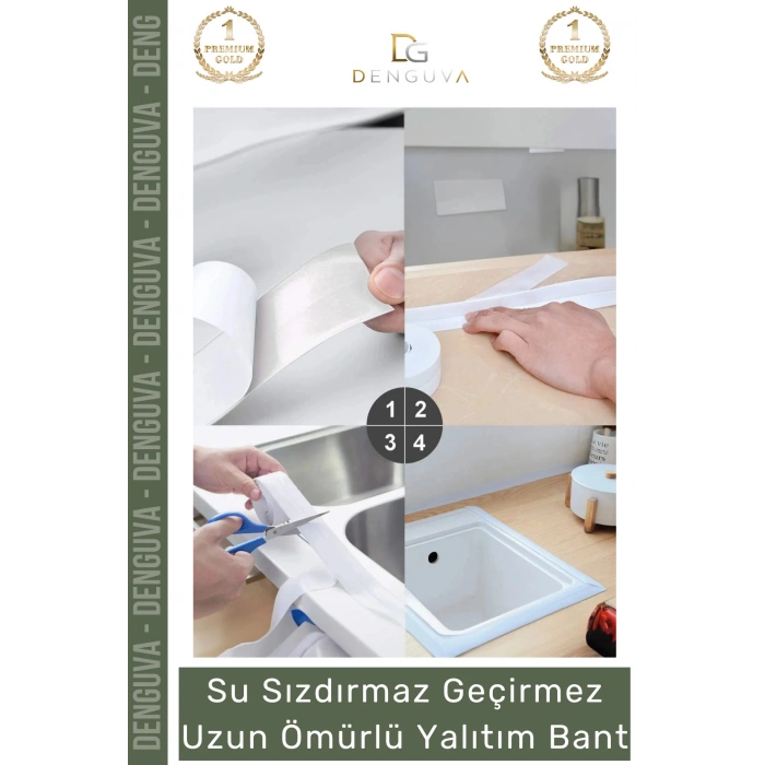 #İzolasyonBant Su Sızdırmaz Lavabo Küvet Kenar Bandı İthal Mutfak Banyo Önleyici 3.2m İzolasyon Bant