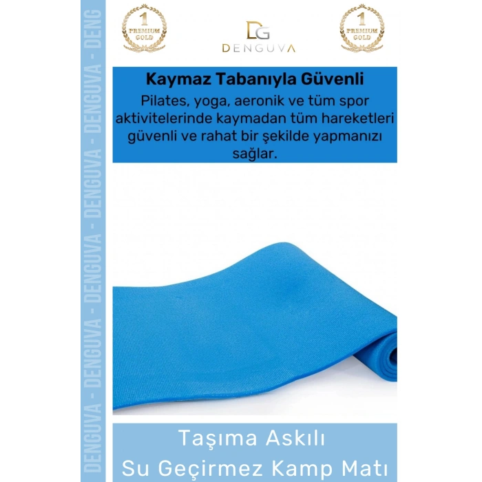 #YogaMatı Taşıma Askılı Dayanıklı Konfor Serisi Pilates Yoga Fitness Kaymaz Uyku Matı Yer Minderi