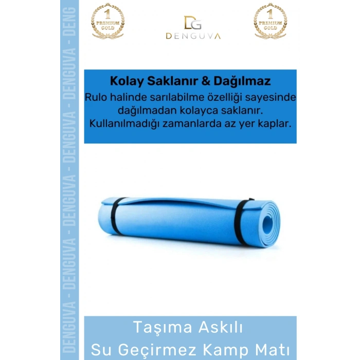 #YogaMatı Taşıma Askılı Dayanıklı Konfor Serisi Pilates Yoga Fitness Kaymaz Uyku Matı Yer Minderi