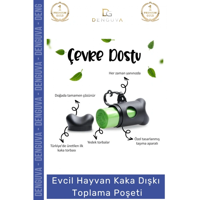 #KakaPoşeti Köpek Kaka Poşeti Sızdırmaz Dayanıklı Hijyenik Evcil Hayvan Malzemesi 4 Paket 60 Adet Rulo