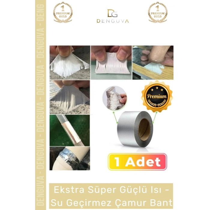 #İzolasyonBandı Su Yalıtım Çatı Duvar Çatlak Tamir Sakız Bant İzolasyon Güçlü Yapışkan Çamur Bant 48 Mm x 2 Mt