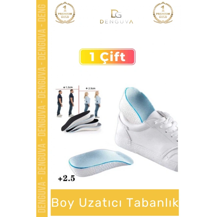 #Tabanlık Boy Uzatan Ortopedik Ergonomik Hafif EVA Yastıklamalı Uzatıcı Tabanlık 2,5 Cm 2 Adet